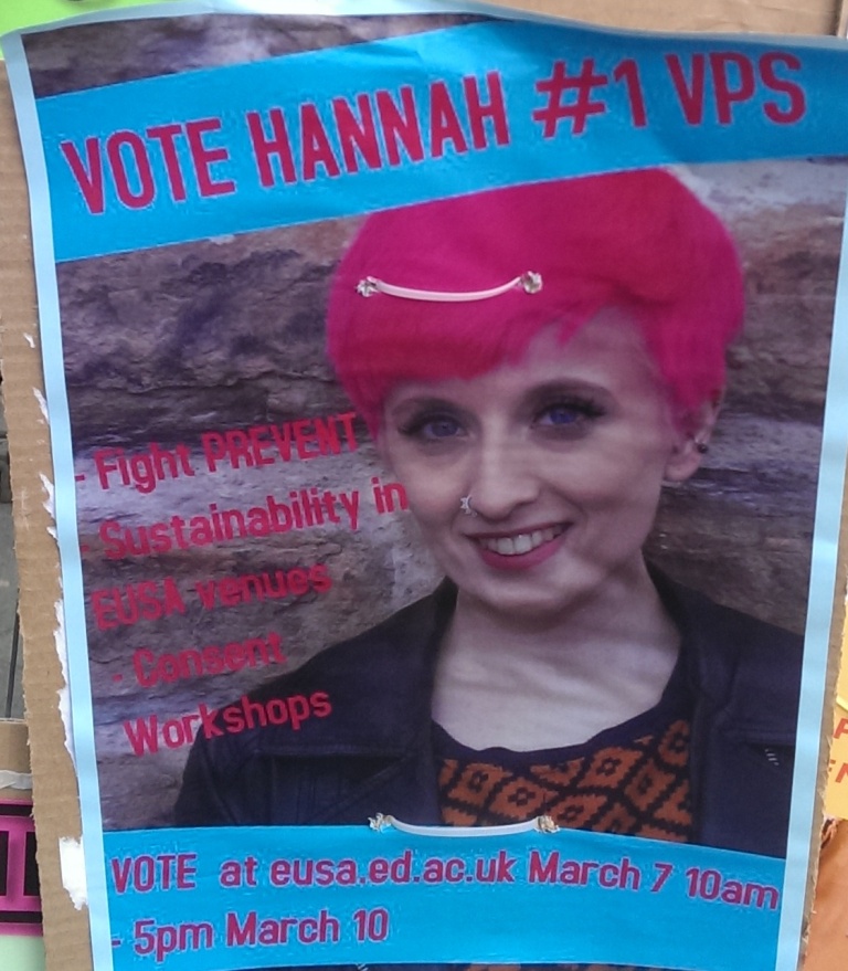 edinburgh uni election posters HANNAH