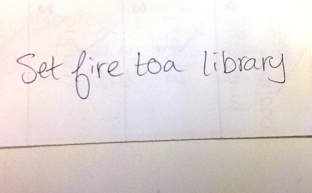 AMAZING FACT - library arson