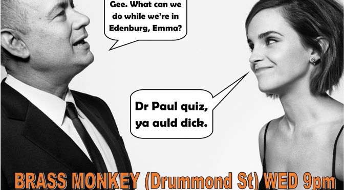 Tom Hanks and Emma Watson at Dr Paul quiz