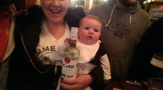 Booze for the baby?