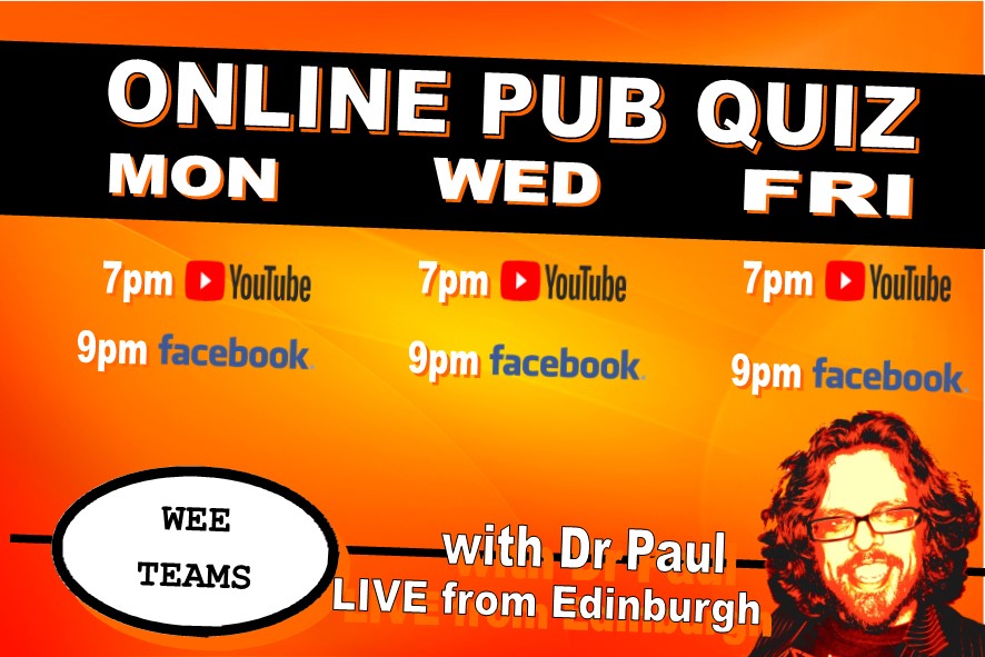 Pub Quiz Tonight – 7pm and 9pm