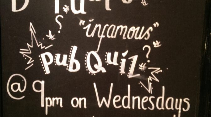 Quizzes Tonight – Wednesday Night In Edinburgh